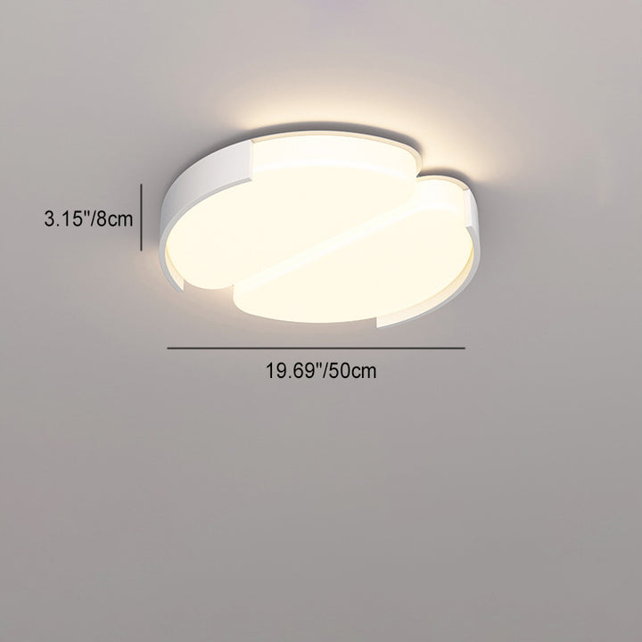 Luz de techo LED de montaje empotrado de plástico y hierro en forma de rectángulo de simplicidad moderna para sala de estar 