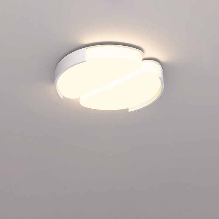 Luz de techo LED de montaje empotrado de plástico y hierro en forma de rectángulo de simplicidad moderna para sala de estar 