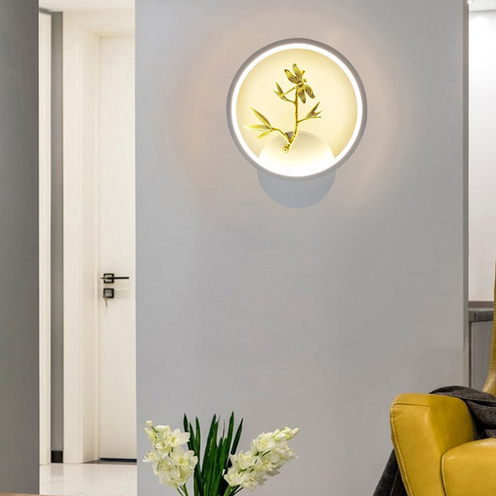 Lámpara de pared de hierro acrílico LED cuadrada escandinava contemporánea para sala de estar 