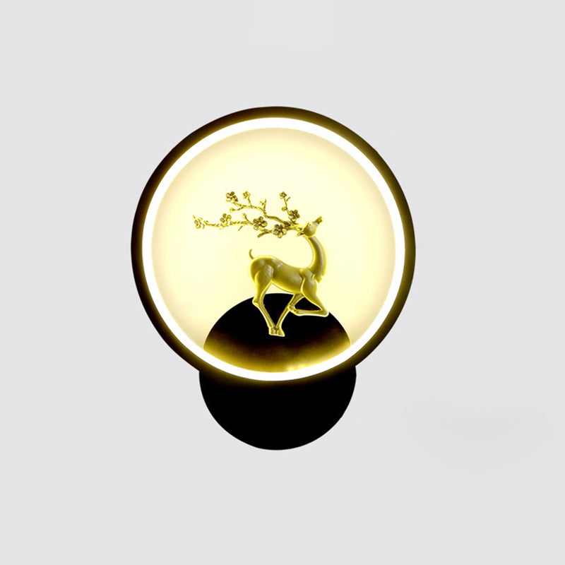Lámpara de pared de hierro acrílico LED cuadrada escandinava contemporánea para sala de estar 