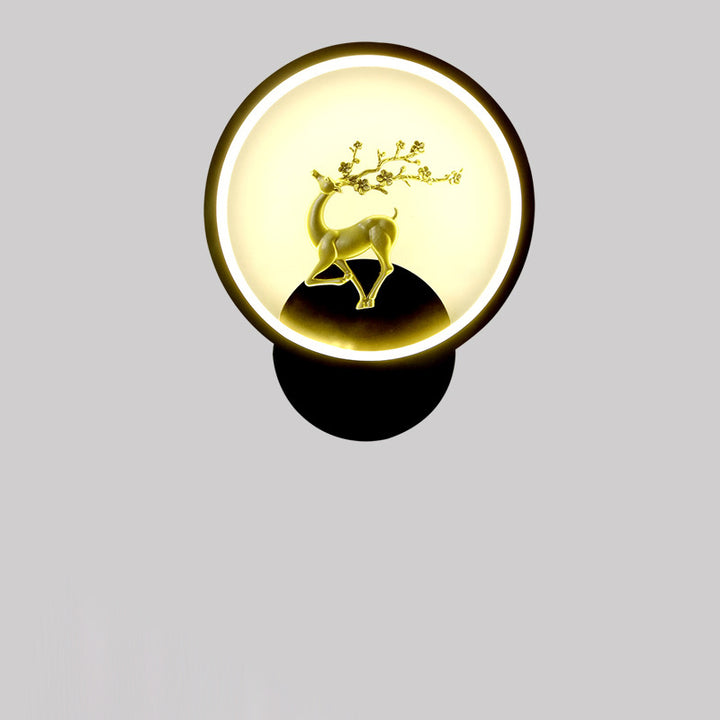 Lámpara de pared de hierro acrílico LED cuadrada escandinava contemporánea para sala de estar 