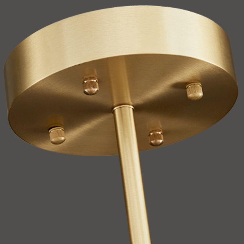 Suspension LED en résine verte cuivre polygone de luxe moderne pour salon 