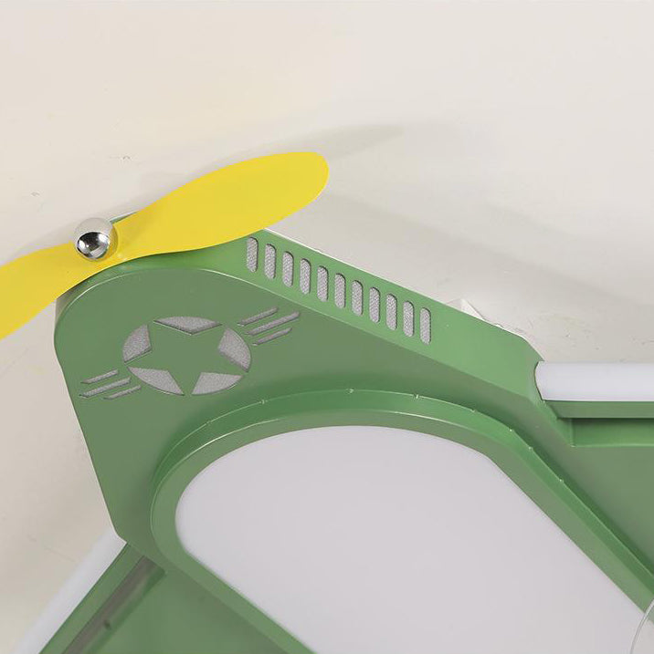 Zeitgenössische kreative Flugzeug Eisen Acryl LED Unterputz Deckenventilator Licht für Schlafzimmer 
