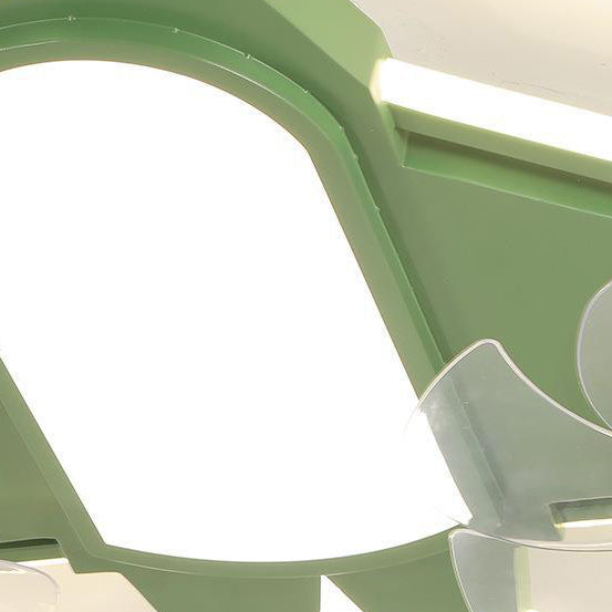 Zeitgenössische kreative Flugzeug Eisen Acryl LED Unterputz Deckenventilator Licht für Schlafzimmer 
