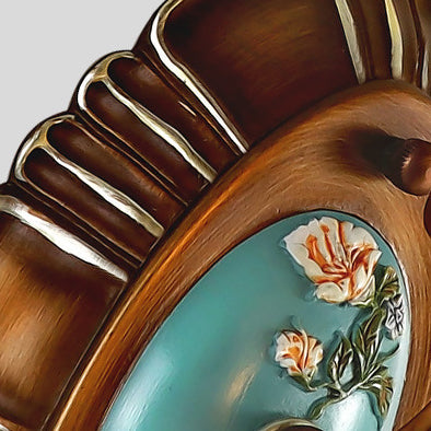 Applique murale 1 lumière en résine de fleur vintage traditionnelle en fer et verre pour chambre 