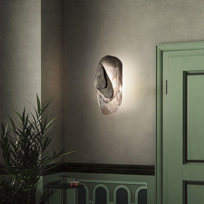 Lámpara de aplique de pared LED de cristal de hierro ovalado creativo contemporáneo para dormitorio 