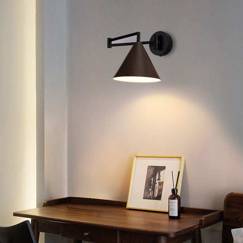 Lampe Applique Murale Moderne Minimaliste en Cône en Fer à 1 Lumière pour Chambre 