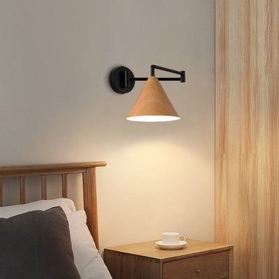 Lampe Applique Murale Moderne Minimaliste en Cône en Fer à 1 Lumière pour Chambre 