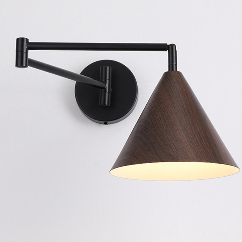 Lampe Applique Murale Moderne Minimaliste en Cône en Fer à 1 Lumière pour Chambre 