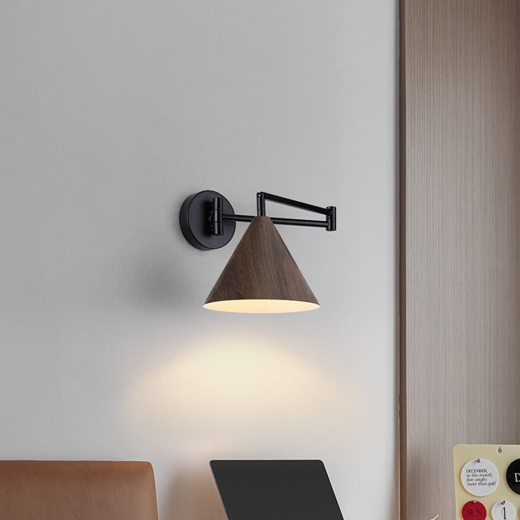 Lampe Applique Murale Moderne Minimaliste en Cône en Fer à 1 Lumière pour Chambre 