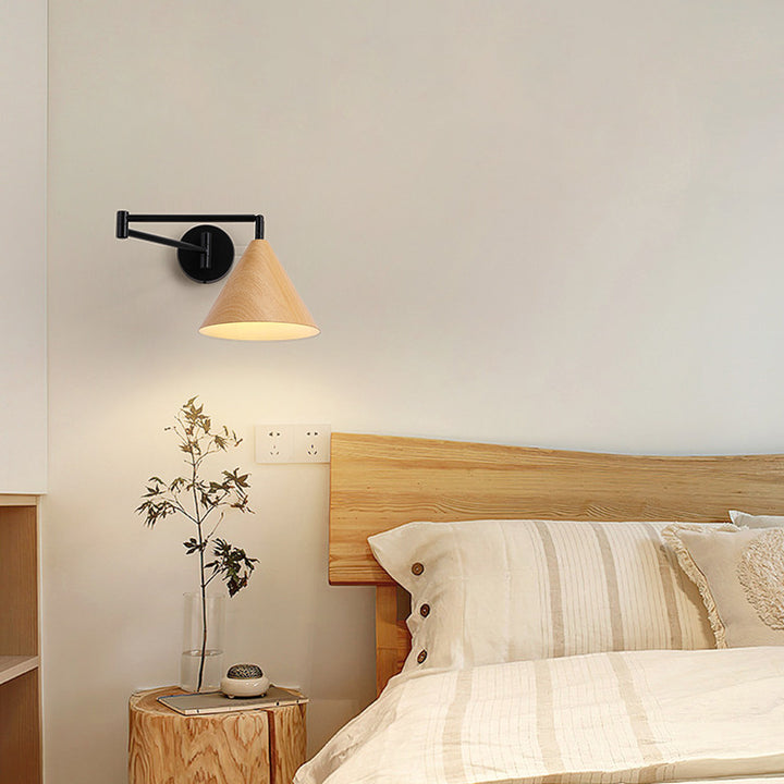 Lampe Applique Murale Moderne Minimaliste en Cône en Fer à 1 Lumière pour Chambre 