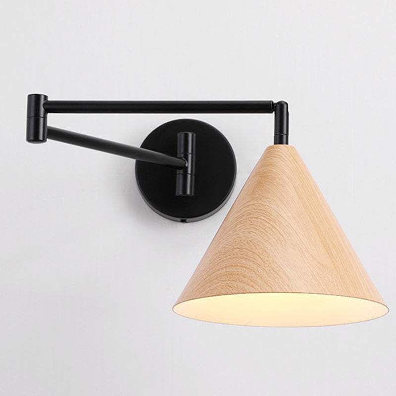 Lampe Applique Murale Moderne Minimaliste en Cône en Fer à 1 Lumière pour Chambre 