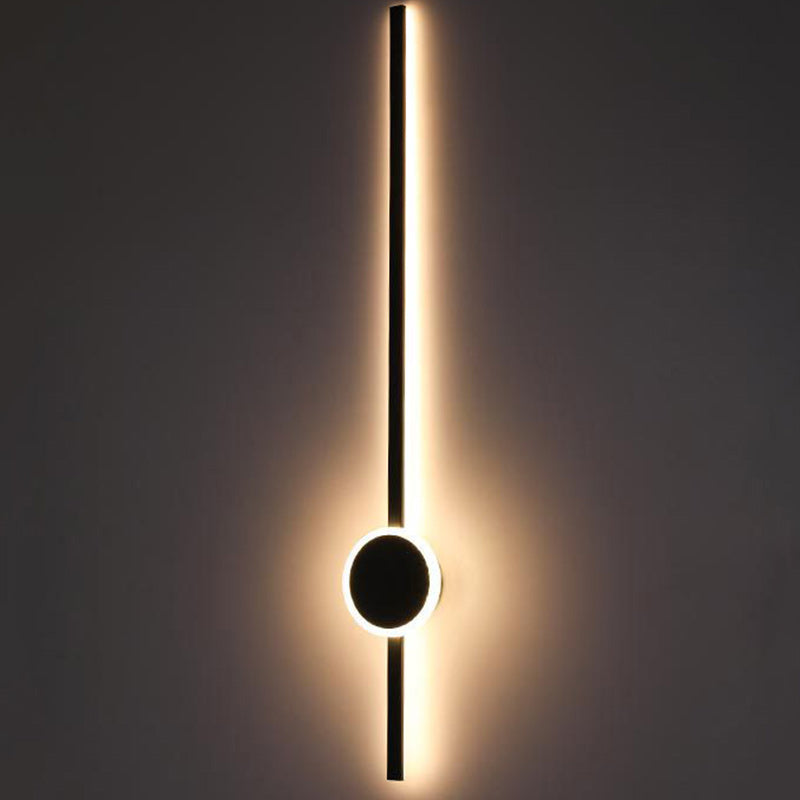 Lámpara de Aplique de Pared LED de Tira Larga de Aluminio Acrílico Minimalista Moderna para Dormitorio 
