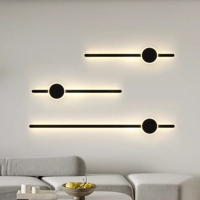Lámpara de Aplique de Pared LED de Tira Larga de Aluminio Acrílico Minimalista Moderna para Dormitorio 