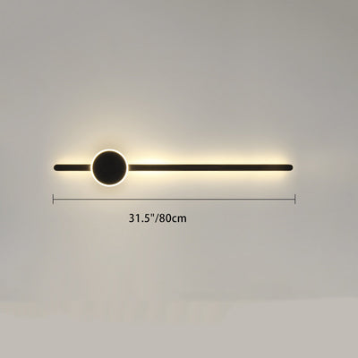 Lámpara de Aplique de Pared LED de Tira Larga de Aluminio Acrílico Minimalista Moderna para Dormitorio 