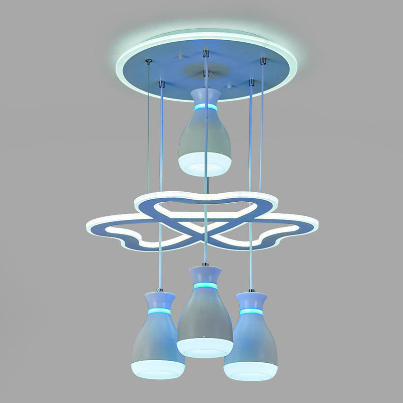 Lámpara de Araña LED de Hierro Acrílico Botella Minimalista Moderna para Dormitorio 