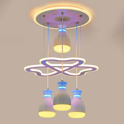 Lámpara de Araña LED de Hierro Acrílico Botella Minimalista Moderna para Dormitorio 