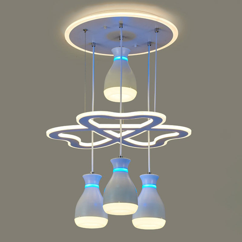 Lámpara de Araña LED de Hierro Acrílico Botella Minimalista Moderna para Dormitorio 