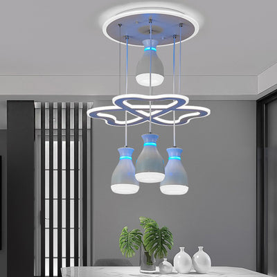 Lámpara de Araña LED de Hierro Acrílico Botella Minimalista Moderna para Dormitorio 