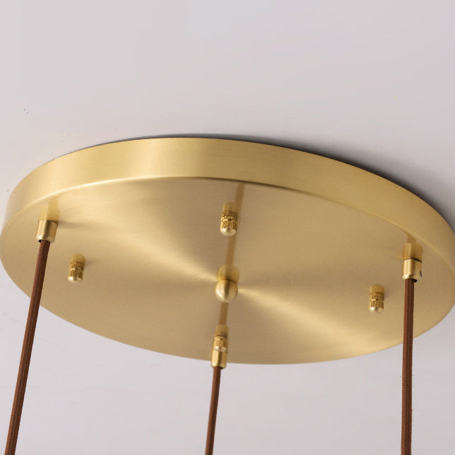 Lustre Moderne de Luxe Sphère Ronde en Fer et Cristal 1/3/4/5 Lumières pour Chambre 