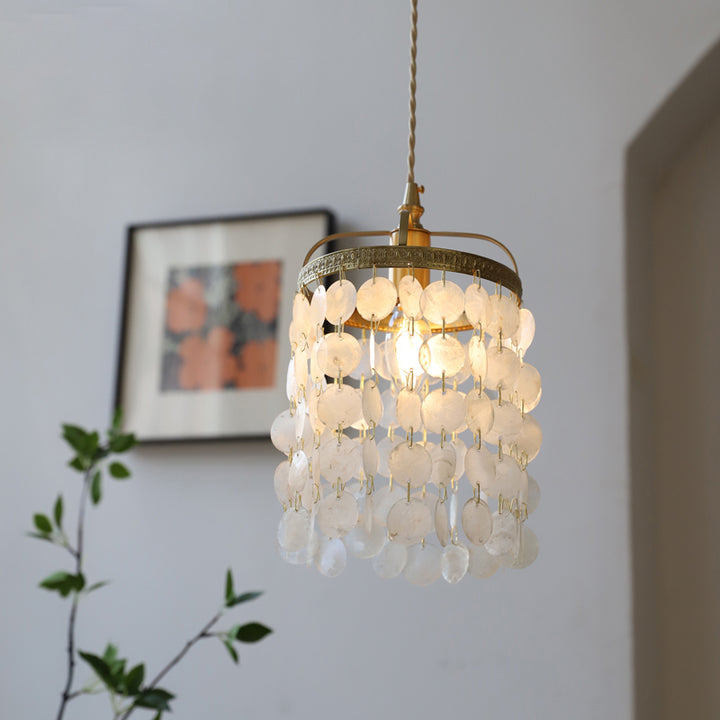 Zeitgenössische skandinavische runde Kupferschale 1-Licht Pendelleuchte für Wohnzimmer 