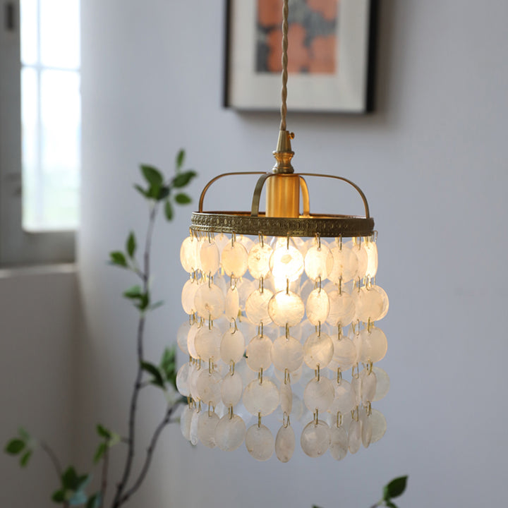 Zeitgenössische skandinavische runde Kupferschale 1-Licht Pendelleuchte für Wohnzimmer 