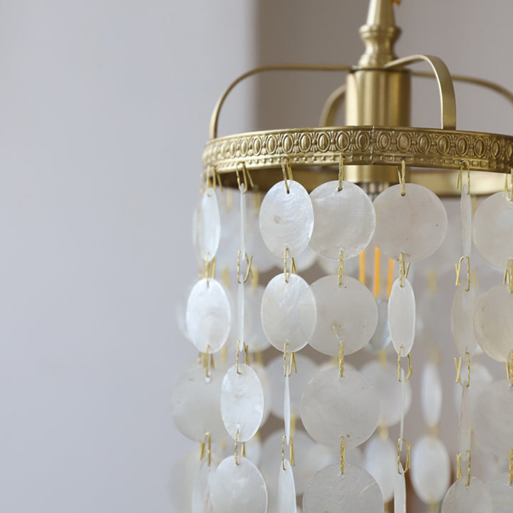 Suspension contemporaine scandinave ronde en cuivre à 1 lumière pour salon 