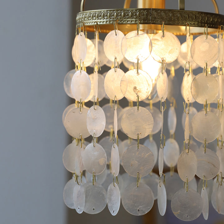 Suspension contemporaine scandinave ronde en cuivre à 1 lumière pour salon 
