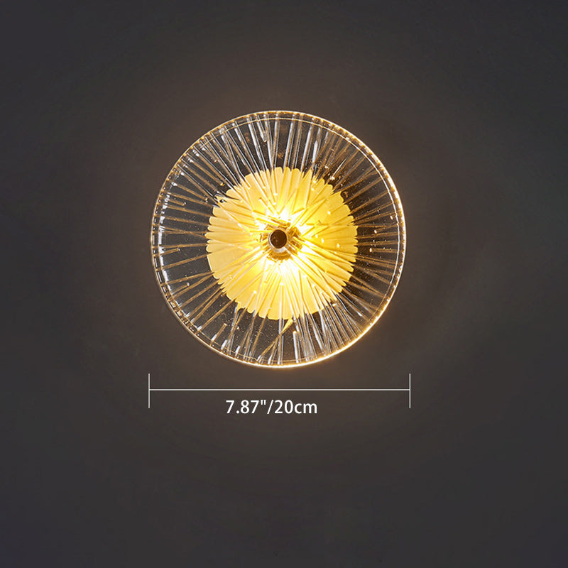 Moderne Luxus Runde Eisen Glas LED Wand Leuchte Lampe Für Wohnzimmer 