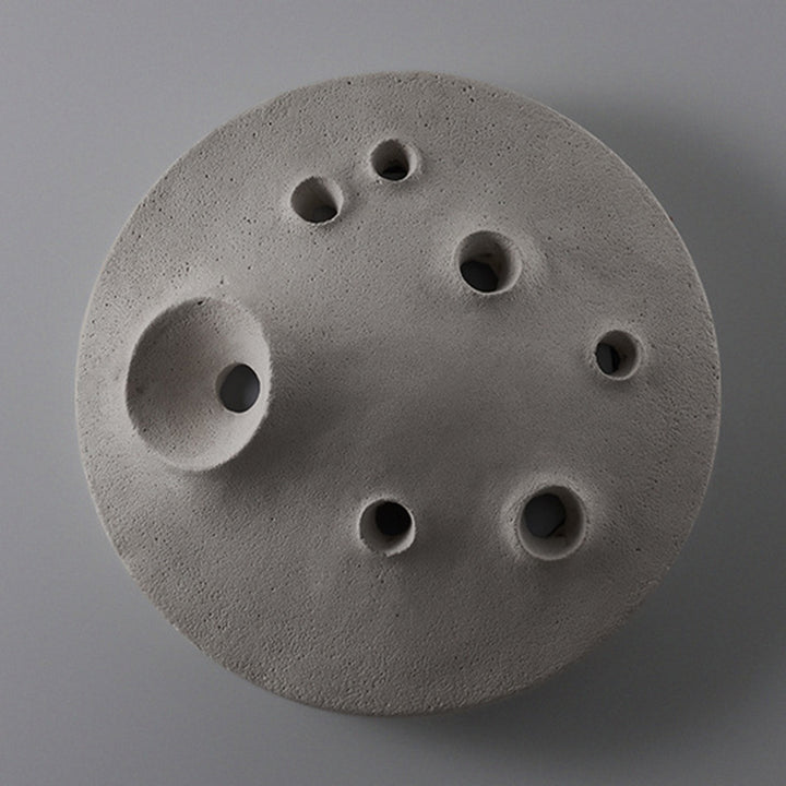 Applique murale LED en béton ronde créative contemporaine pour terrasse extérieure 