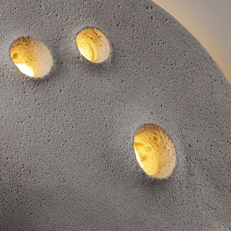 Applique murale LED en béton ronde créative contemporaine pour terrasse extérieure 