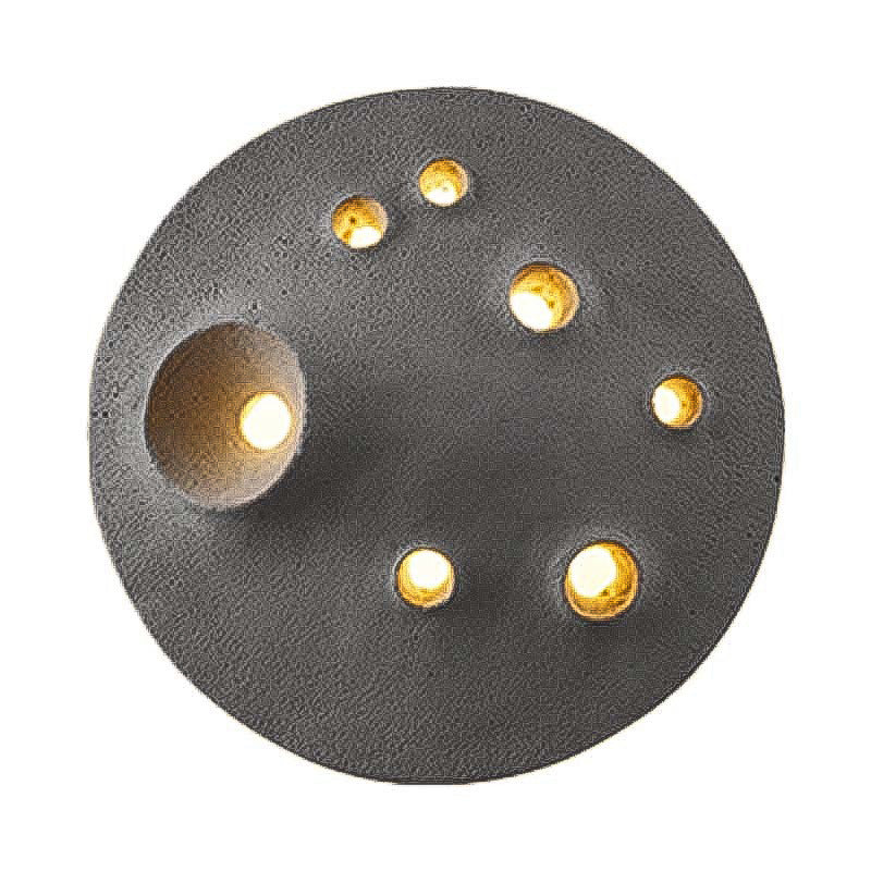 Applique murale LED en béton ronde créative contemporaine pour terrasse extérieure 