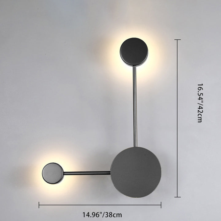 Lámpara de pared LED de acrílico de hierro redonda minimalista moderna North Star para dormitorio 