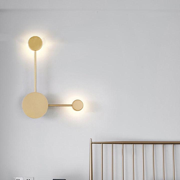 Lámpara de pared LED de acrílico de hierro redonda minimalista moderna North Star para dormitorio 