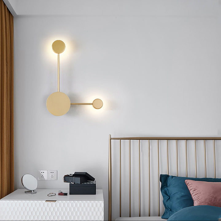 Lámpara de pared LED de acrílico de hierro redonda minimalista moderna North Star para dormitorio 