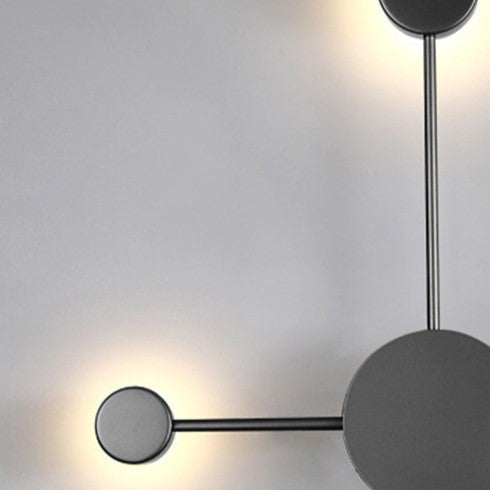 Lámpara de pared LED de acrílico de hierro redonda minimalista moderna North Star para dormitorio 