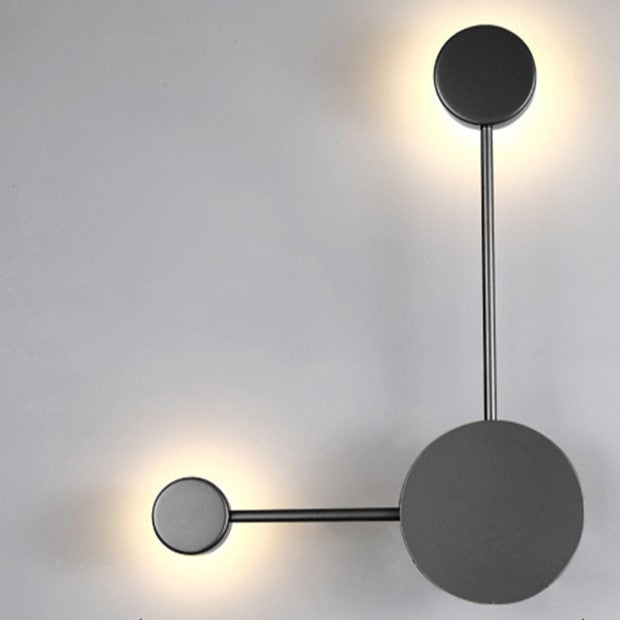 Lámpara de pared LED de acrílico de hierro redonda minimalista moderna North Star para dormitorio 