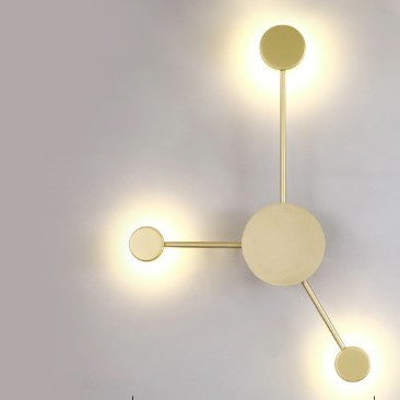 Lámpara de pared LED de acrílico de hierro redonda minimalista moderna North Star para dormitorio 