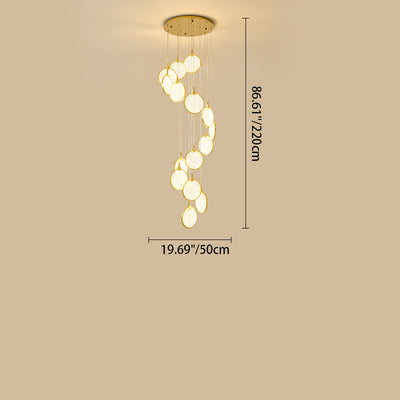 Modern Luxury Round Stainless Steel Aluminum Plastic LED Chandelier For Living Room