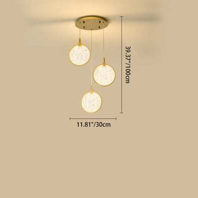 Modern Luxury Round Stainless Steel Aluminum Plastic LED Chandelier For Living Room