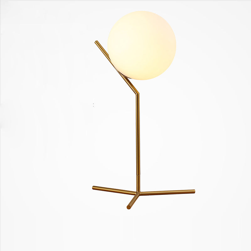 Modern Minimalist Sphere Iron Glass 1-Light Table Lamp For Bedroom