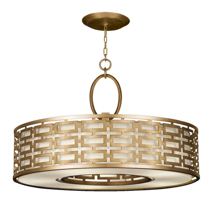Lustre à cylindre en fer chinois traditionnel 3/4 lumières pour salon 