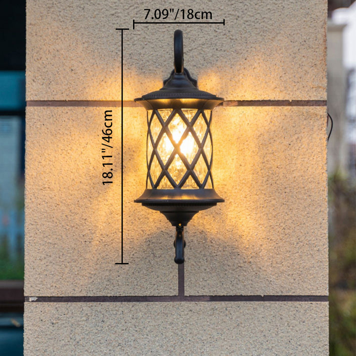 Cilindro nórdico contemporáneo de aluminio acrílico 1 luz aplique de pared para patio exterior 