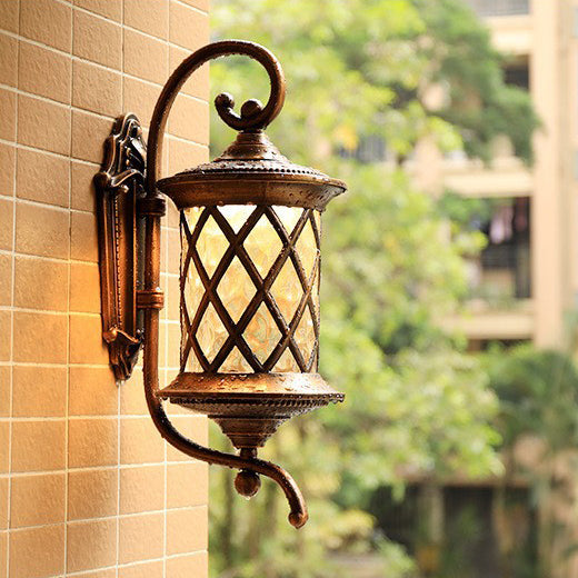 Cilindro nórdico contemporáneo de aluminio acrílico 1 luz aplique de pared para patio exterior 