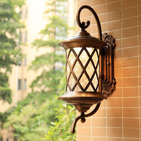 Cilindro nórdico contemporáneo de aluminio acrílico 1 luz aplique de pared para patio exterior 