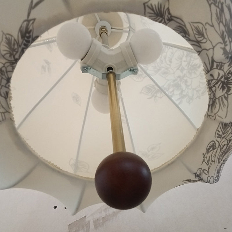 Suspension Luminaire 1 Lumière en Châtaignier Traditionnel Français avec Fer et Bois de Frêne pour Chambre 