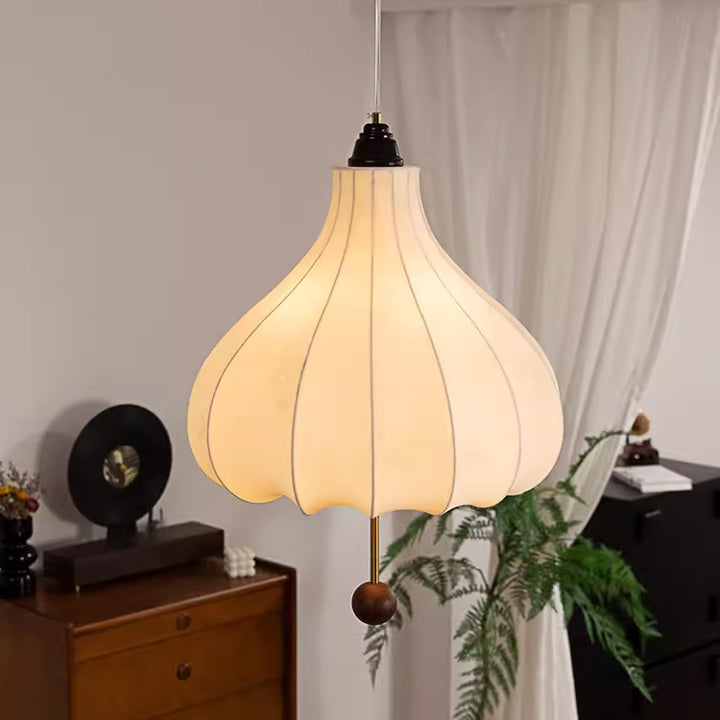 Suspension Luminaire 1 Lumière en Châtaignier Traditionnel Français avec Fer et Bois de Frêne pour Chambre 