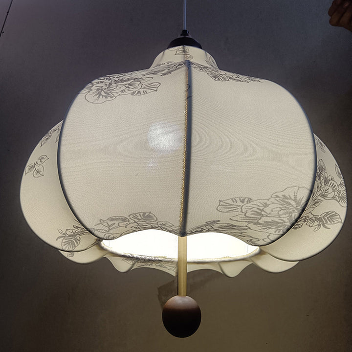 Suspension Luminaire 1 Lumière en Châtaignier Traditionnel Français avec Fer et Bois de Frêne pour Chambre 