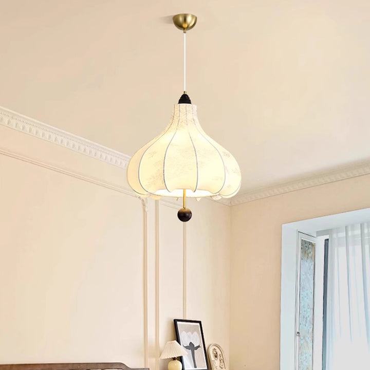 Suspension Luminaire 1 Lumière en Châtaignier Traditionnel Français avec Fer et Bois de Frêne pour Chambre 