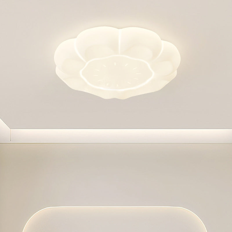 Moderne Einfachheit Blütenblatt Runde Eisen Acryl Kunststoff LED Unterputz Deckenleuchte für Schlafzimmer 